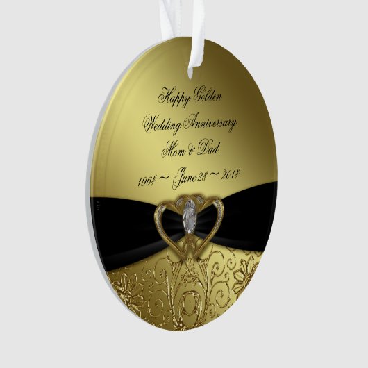 50. Hochzeitstag - Acrylschmuck Ornament (Vorderseite)