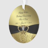 50. Hochzeitstag - Acrylschmuck Ornament (Vorderseite)