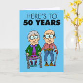 50. Hochzeitstag alt Karte (Gelbe Blume)