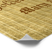 50. Hochzeitstag Antique Damask Gold Poster (Ecke)