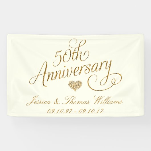 50. Hochzeitstag Banner (Horizontal)
