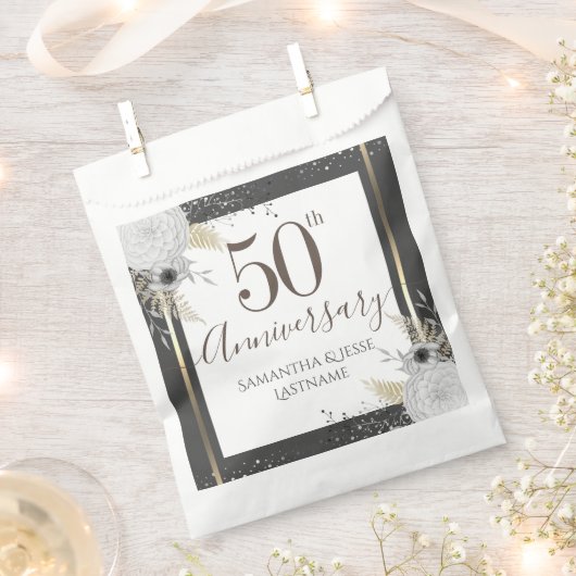 50. Hochzeitstag Blumenbeutel Geschenktütchen (Ausgeschnitten)
