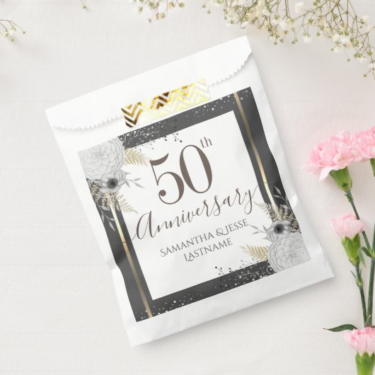 50. Hochzeitstag Blumenbeutel Geschenktütchen (Versiegelt)