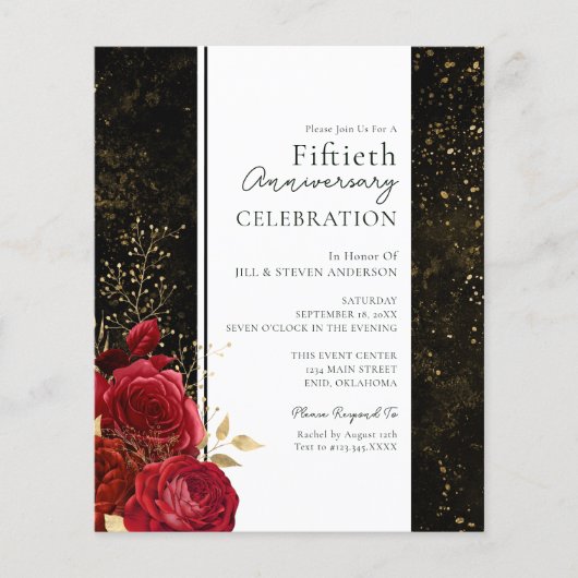 50. Hochzeitstag Blumenbudget (Vorderseite)