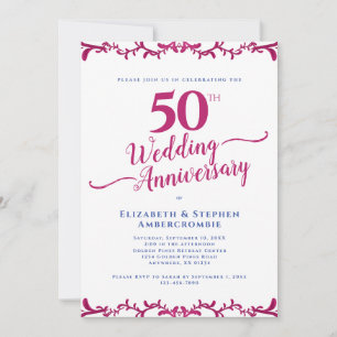 50. Hochzeitstag - Blumenladen Einladung