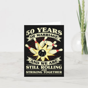 50. Hochzeitstag Bowling Verheiratete Ehefrau Husb Karte