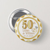 50. Hochzeitstag Button (Vorne & Hinten)