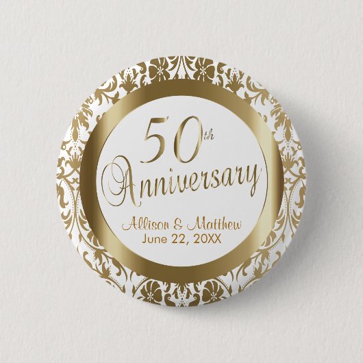 50. Hochzeitstag Button (Vorderseite)