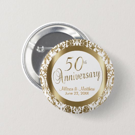 50. Hochzeitstag Button (Vorne & Hinten)