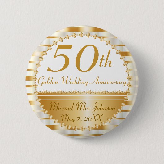 50. Hochzeitstag Button (Vorderseite)