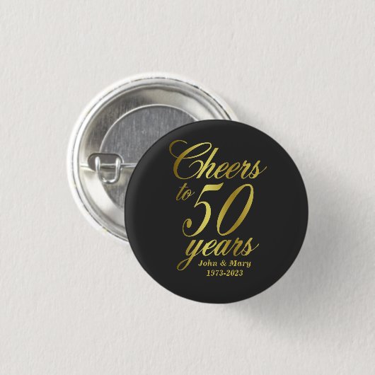50. Hochzeitstag Button (Vorne & Hinten)