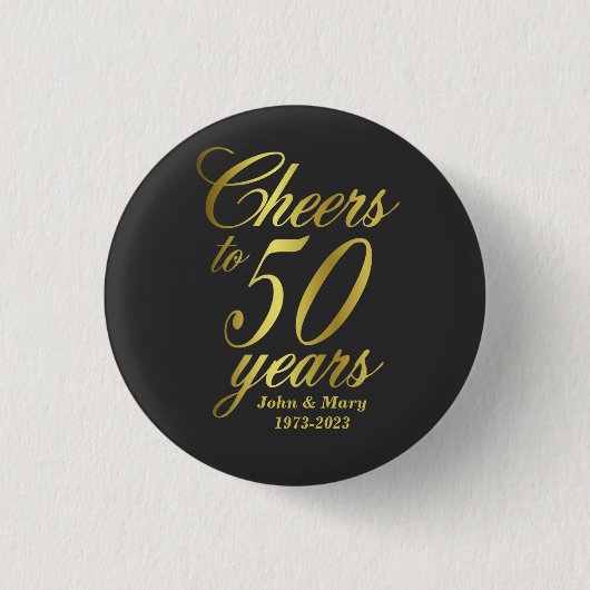 50. Hochzeitstag Button (Vorderseite)