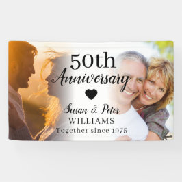 50. Hochzeitstag Custom 2 Foto Collage Banner
