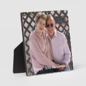 50. Hochzeitstag Custom Foto Plaque Fotoplatte (Vorderseite)