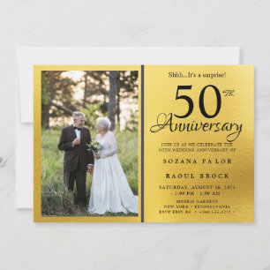 50. Hochzeitstag damals und heute Foto Einladung