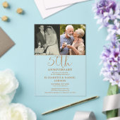 50. Hochzeitstag damals und jetzt 2 Foto Acryleinladungen (In Situ (Hochzeit))