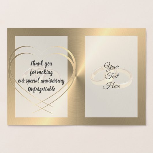 50. Hochzeitstag Dankeschön Karten (Innenseite)