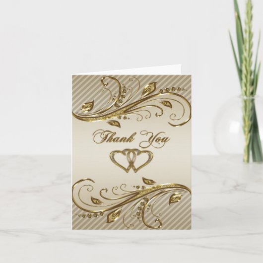 50. Hochzeitstag Dankeschön Note Card Dankeskarte (Vorderseite)