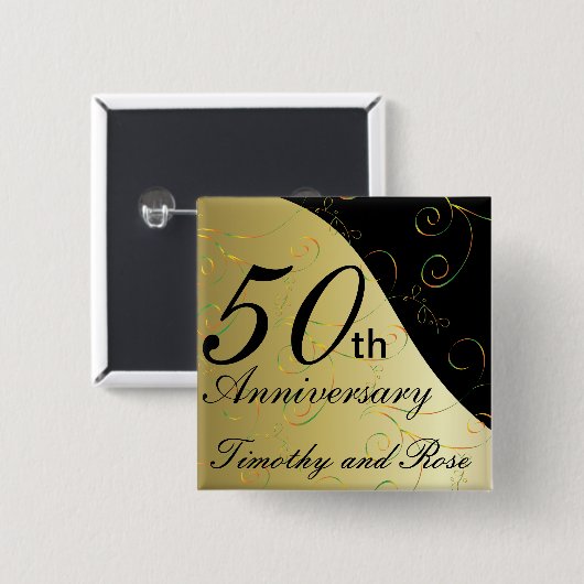 50. Hochzeitstag | DIY Name Button (Vorne & Hinten)