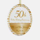 50. Hochzeitstag | DIY Name & Date Keramikornament (Rechts)