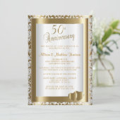 50. Hochzeitstag | DIY Text Einladung (Stehend Vorderseite)