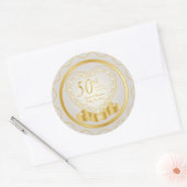 50. Hochzeitstag | DIY Text Runder Aufkleber (Umschlag)