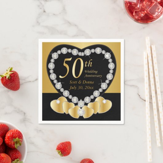 50. Hochzeitstag | DIY Text Serviette (Beispiel)