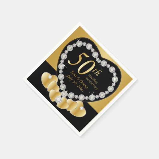 50. Hochzeitstag | DIY Text Serviette (Ecke)