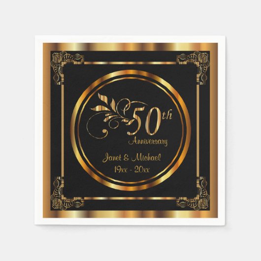 50. Hochzeitstag | DIY Text Serviette (Vorderseite)