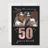 50. Hochzeitstag Ein Foto Party Einladung (Vorderseite)