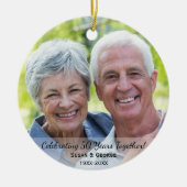 50. Hochzeitstag einfaches Foto Keramikornament (Vorne)