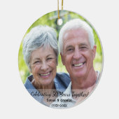 50. Hochzeitstag einfaches Foto Keramikornament (Links)
