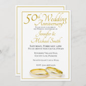 50. Hochzeitstag Einladung (Vorne/Hinten)