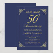 50. Hochzeitstag Einladung (Vorne/Hinten)