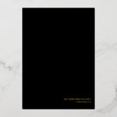 50. Hochzeitstag Einladung Black & Gold (Rückseite)