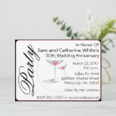 50. Hochzeitstag Einladung Cocktails (Stehend Vorderseite)