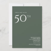 50. Hochzeitstag Einladung Dusty Green (Vorderseite)