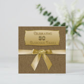 50. Hochzeitstag - Einladung - Feier (Stehend Vorderseite)
