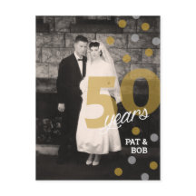 50. Hochzeitstag Einladung Postkarte