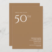 50. Hochzeitstag Einladung Rose Gold (Vorne/Hinten)