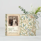50. Hochzeitstag - Einladungen zum Vintagen Foto (Stehend Vorderseite)