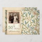 50. Hochzeitstag - Einladungen zum Vintagen Foto (Vorne/Hinten)