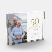 50. Hochzeitstag Elegant 50 Goldene Jahre Fotoblock (Links)
