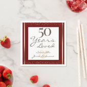50. Hochzeitstag Elegant Gold Napkins Serviette (Beispiel)