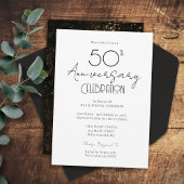 50. Hochzeitstag Elegante Script-Einladung Einladung