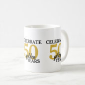 50. Hochzeitstag Feier 50 Goldene Jahre Kaffeetasse (VorderseiteRechts)