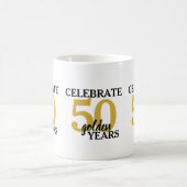 50. Hochzeitstag Feier 50 Goldene Jahre Kaffeetasse (Mittel)