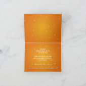 50. Hochzeitstag Fingerkette Orange Einladung (Innenseite)