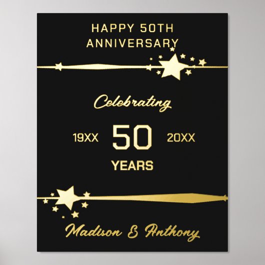 50. Hochzeitstag Foliendrucke (Vorderseite)