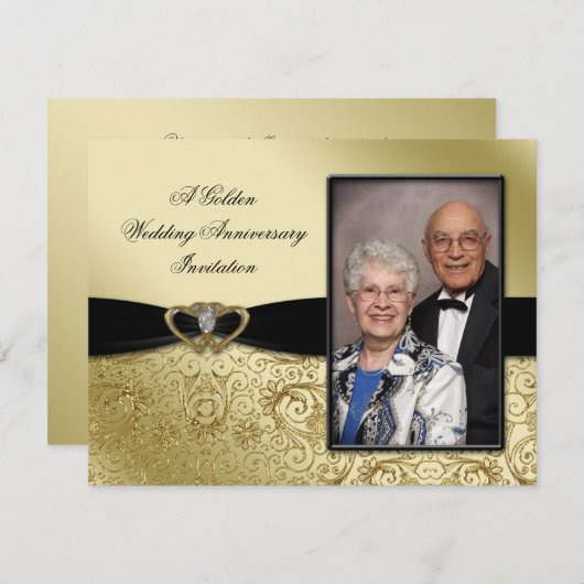 50. Hochzeitstag Foto 4.25x5.5 Einladung (Vorne/Hinten)